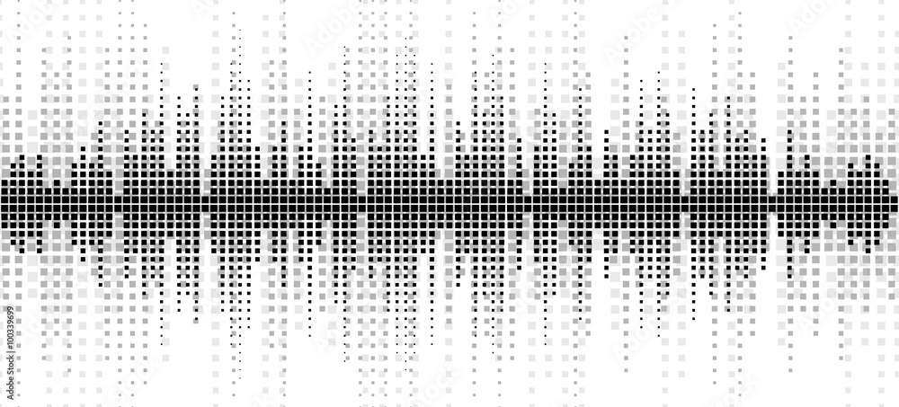Obraz Tryptyk Background with a sound scale.