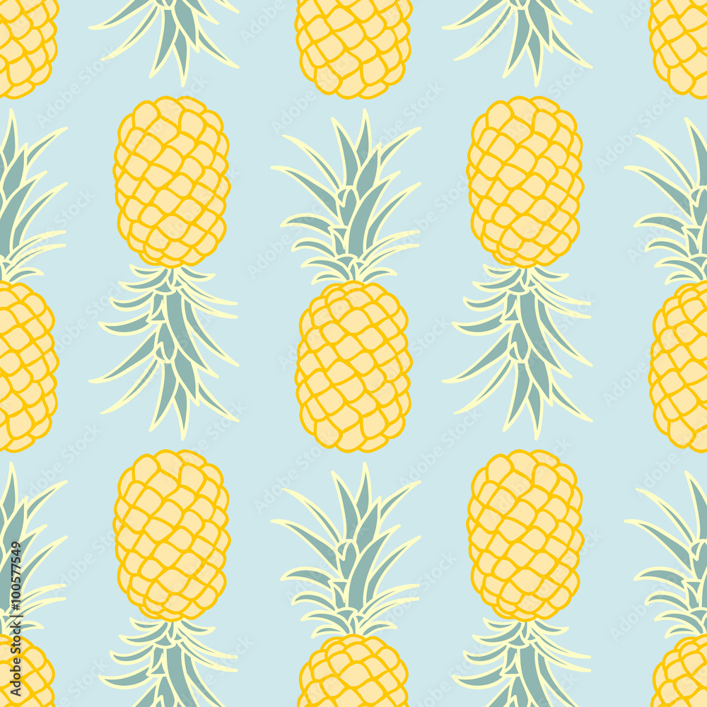 Tapeta Abstract seamless pineapple