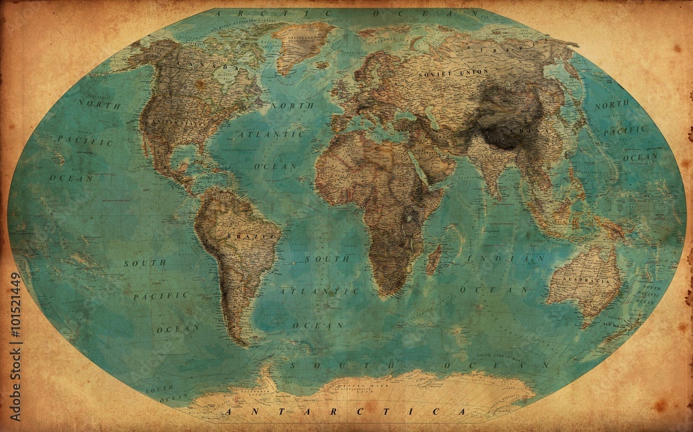 Fototapeta vintage map