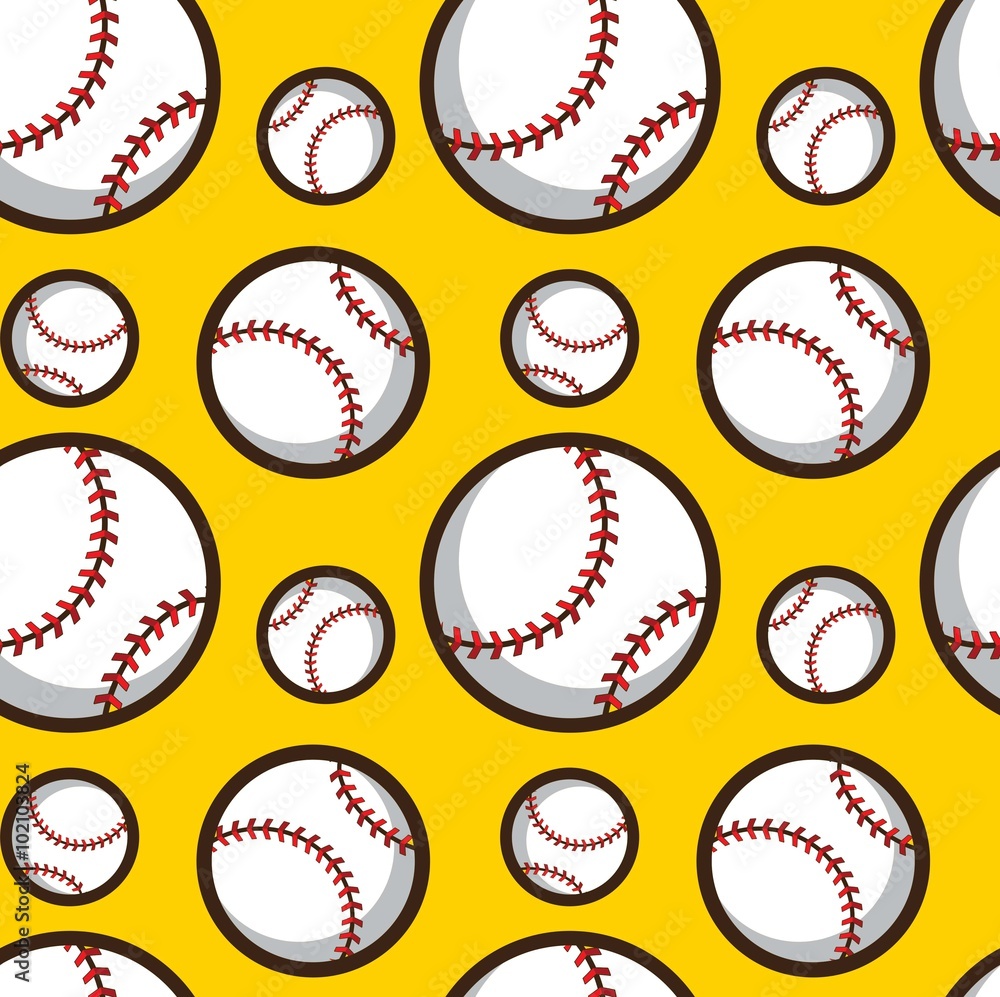 Tapeta baseball seamless pattern