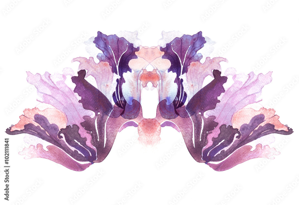 Obraz Dyptyk Iris flowers watercolor