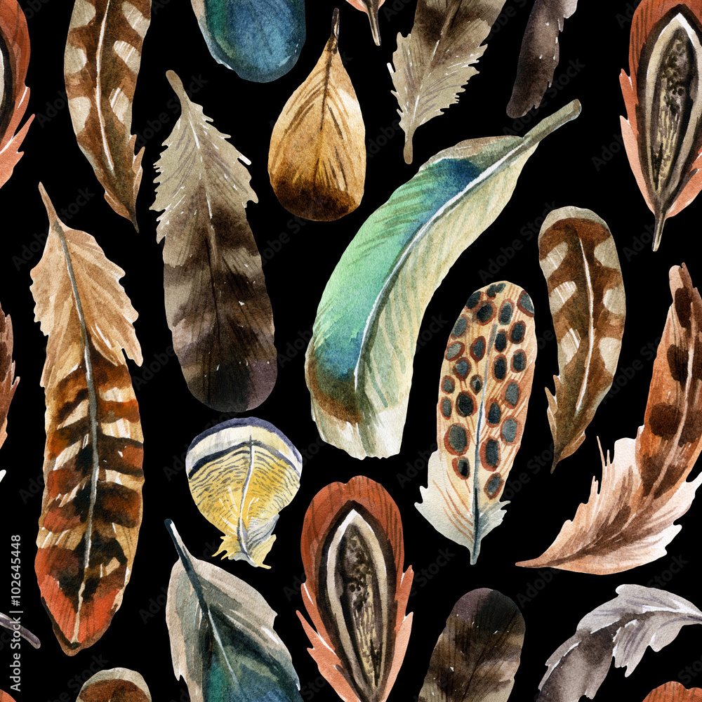 Tapeta watercolor feather background