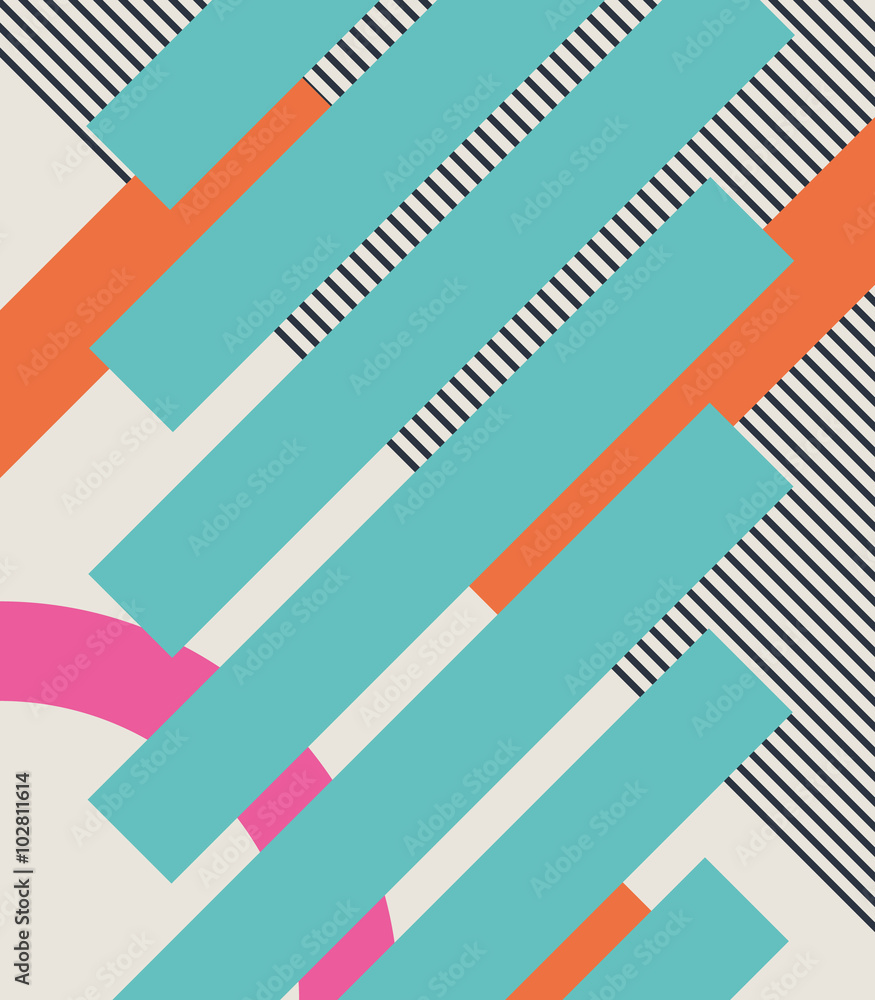 Obraz Dyptyk Abstract retro 80s background