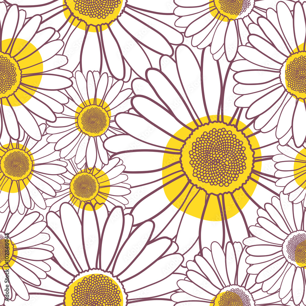 Tapeta Pattern daisy