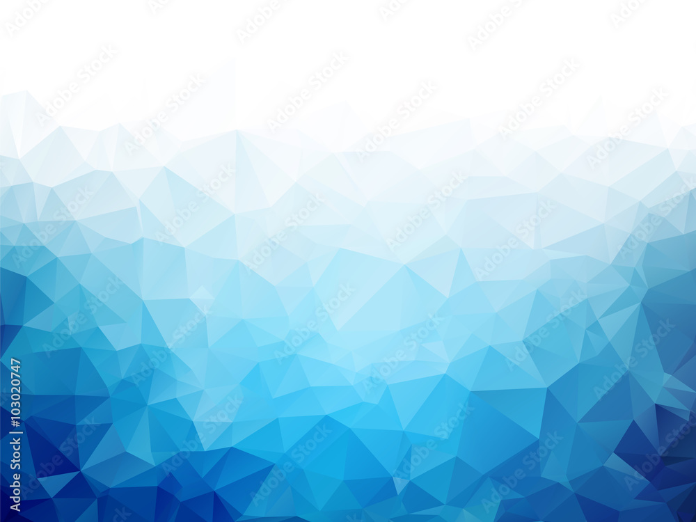 Obraz Tryptyk Geometric blue ice texture
