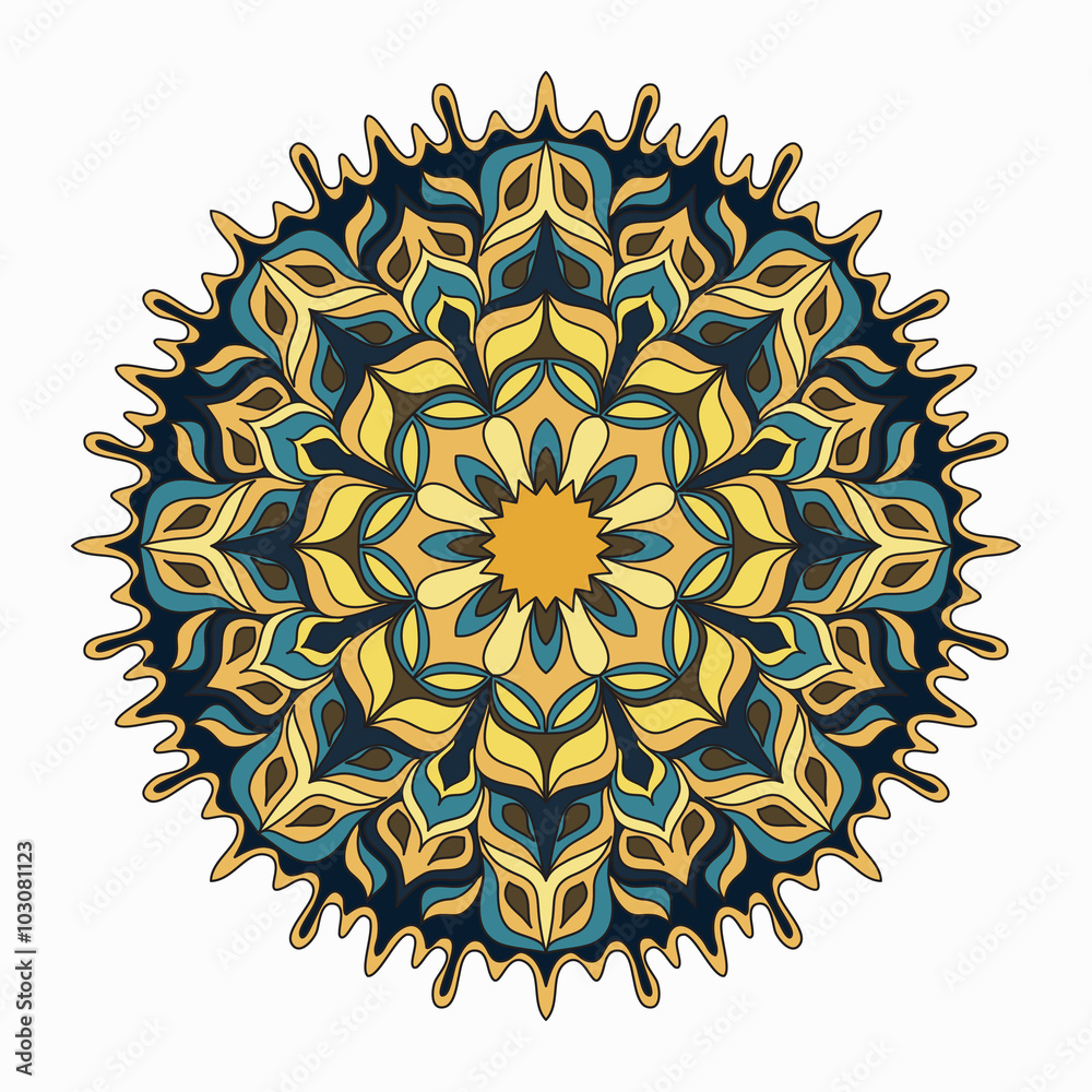 Obraz Tryptyk Mandala. colored Vintage