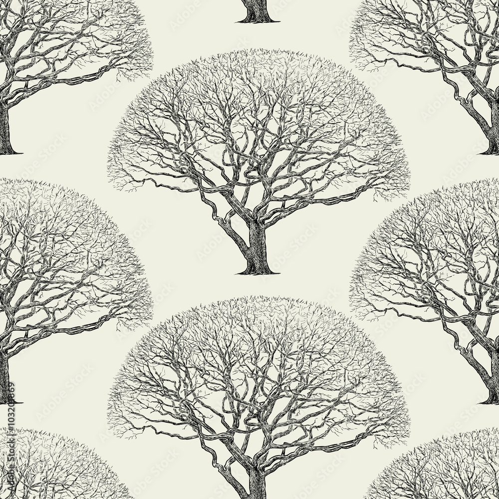 Tapeta pattern of a big tree 