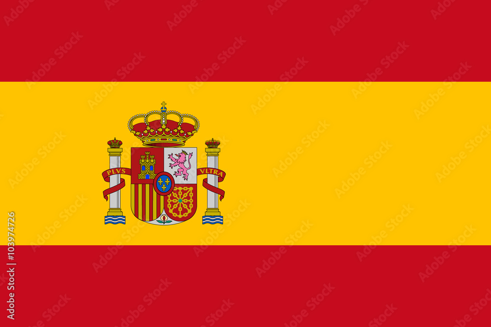 Fototapeta Vector of Spanish flag.