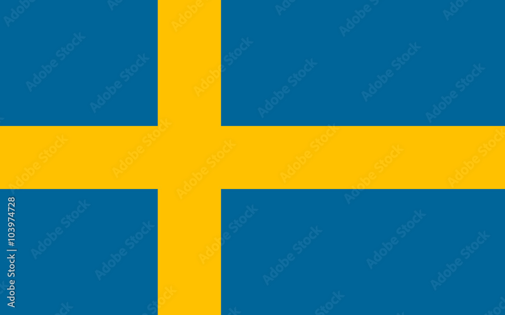 Fototapeta Vector of Swedish flag.