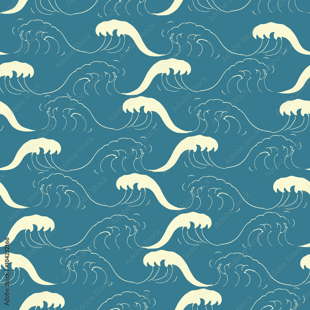 Tapeta seamless pattern with waves.