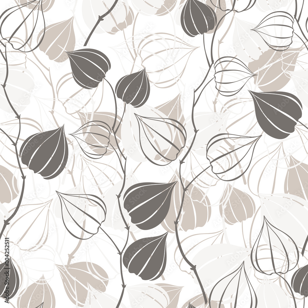 Obraz Kwadryptyk Seamless pattern with branches