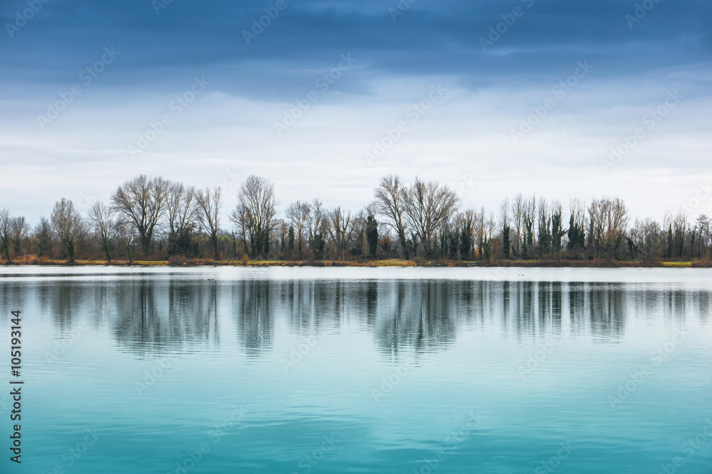 Obraz Tryptyk panorama lacustre