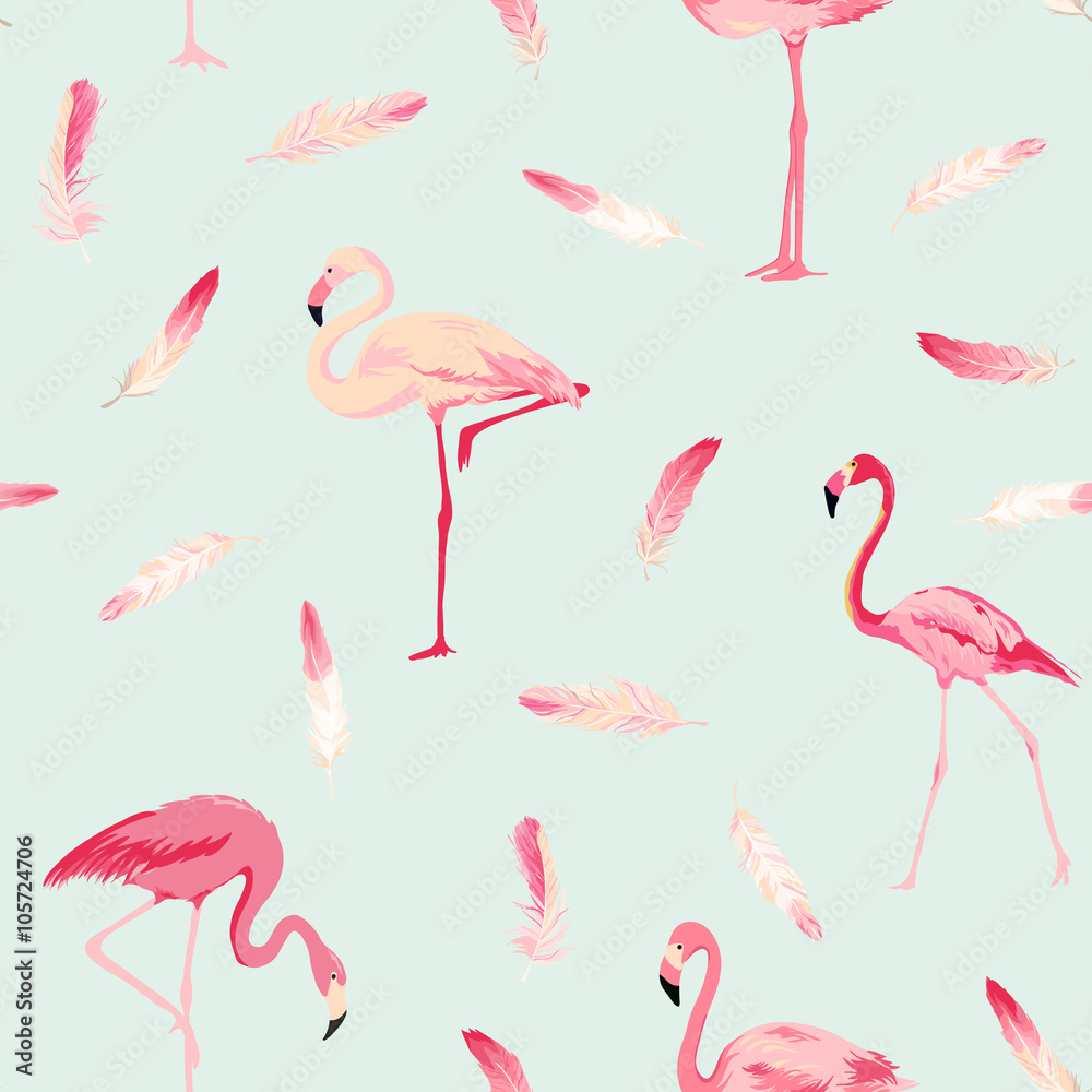 Tapeta Flamingo Bird Background.