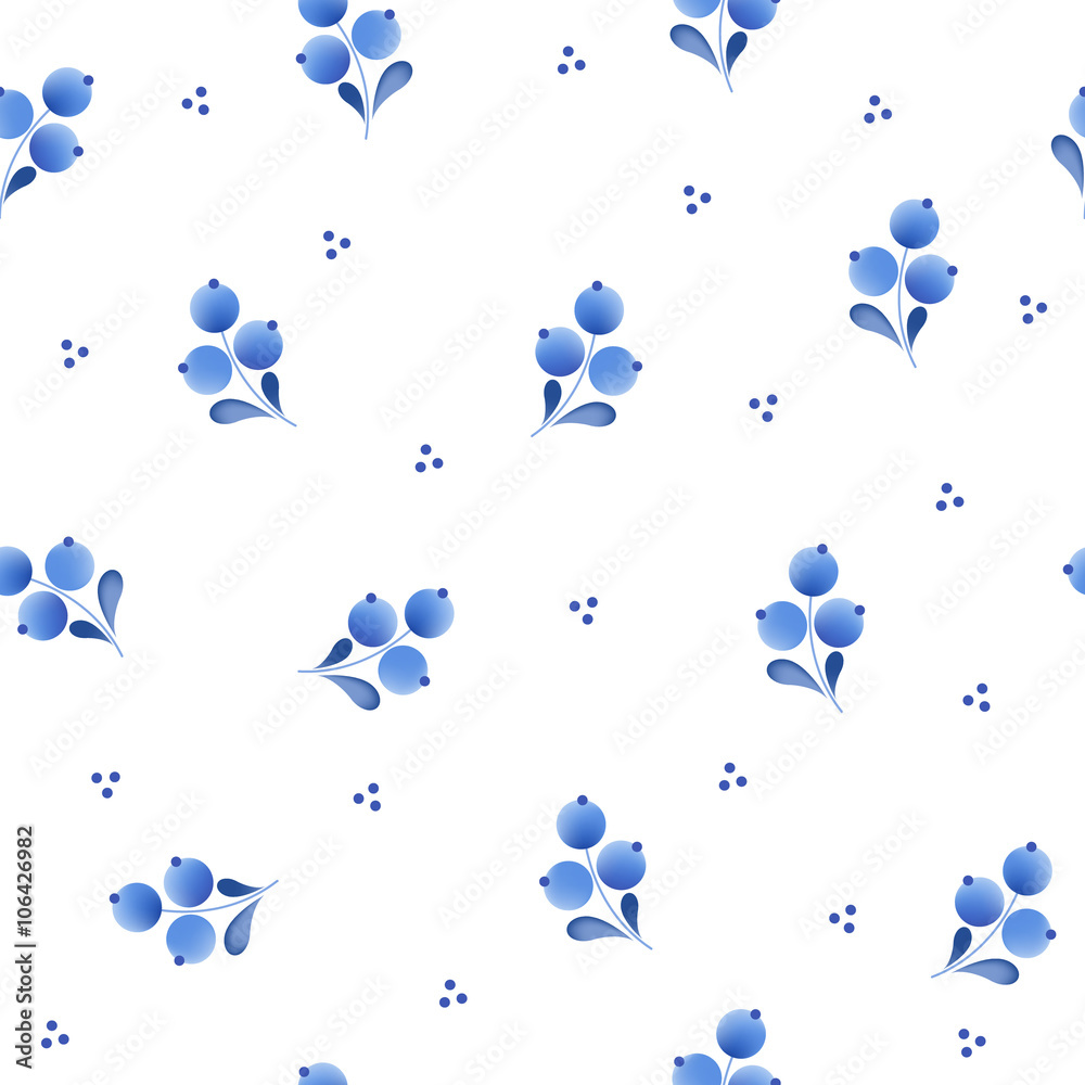 Tapeta Blue flowers floral russian