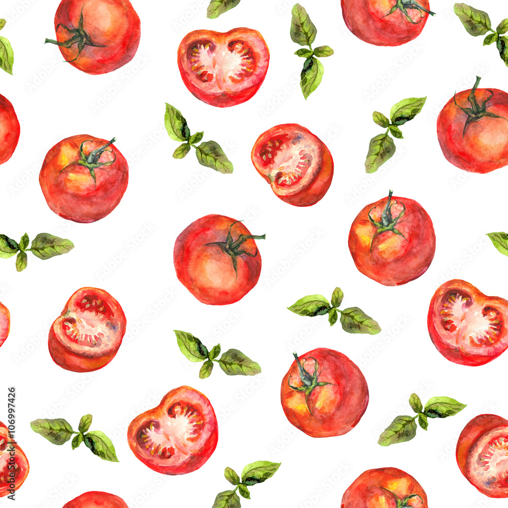 Tapeta Seamless wallpaper with tomato