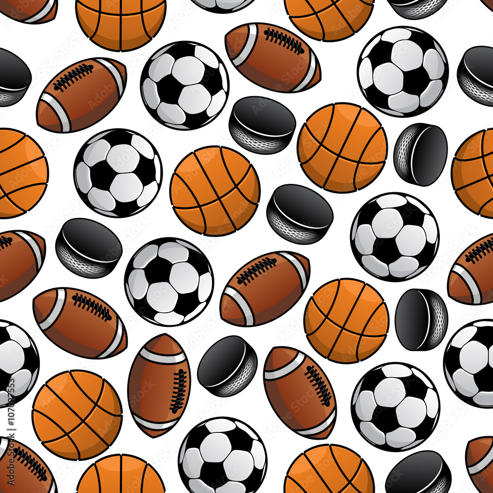 Tapeta Sports balls and pucks