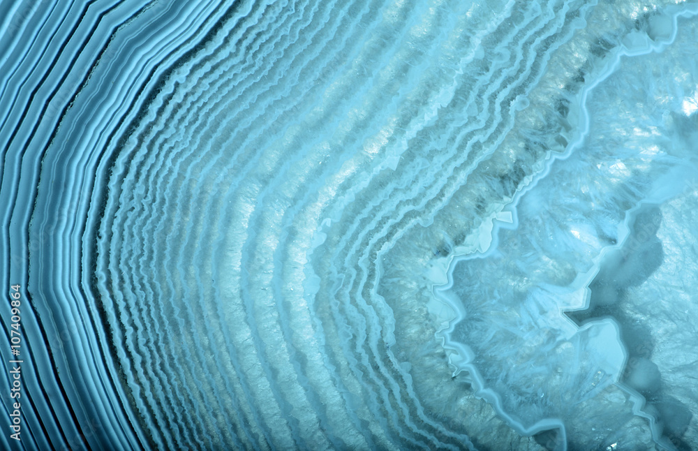 Obraz Pentaptyk waves in light blue agate