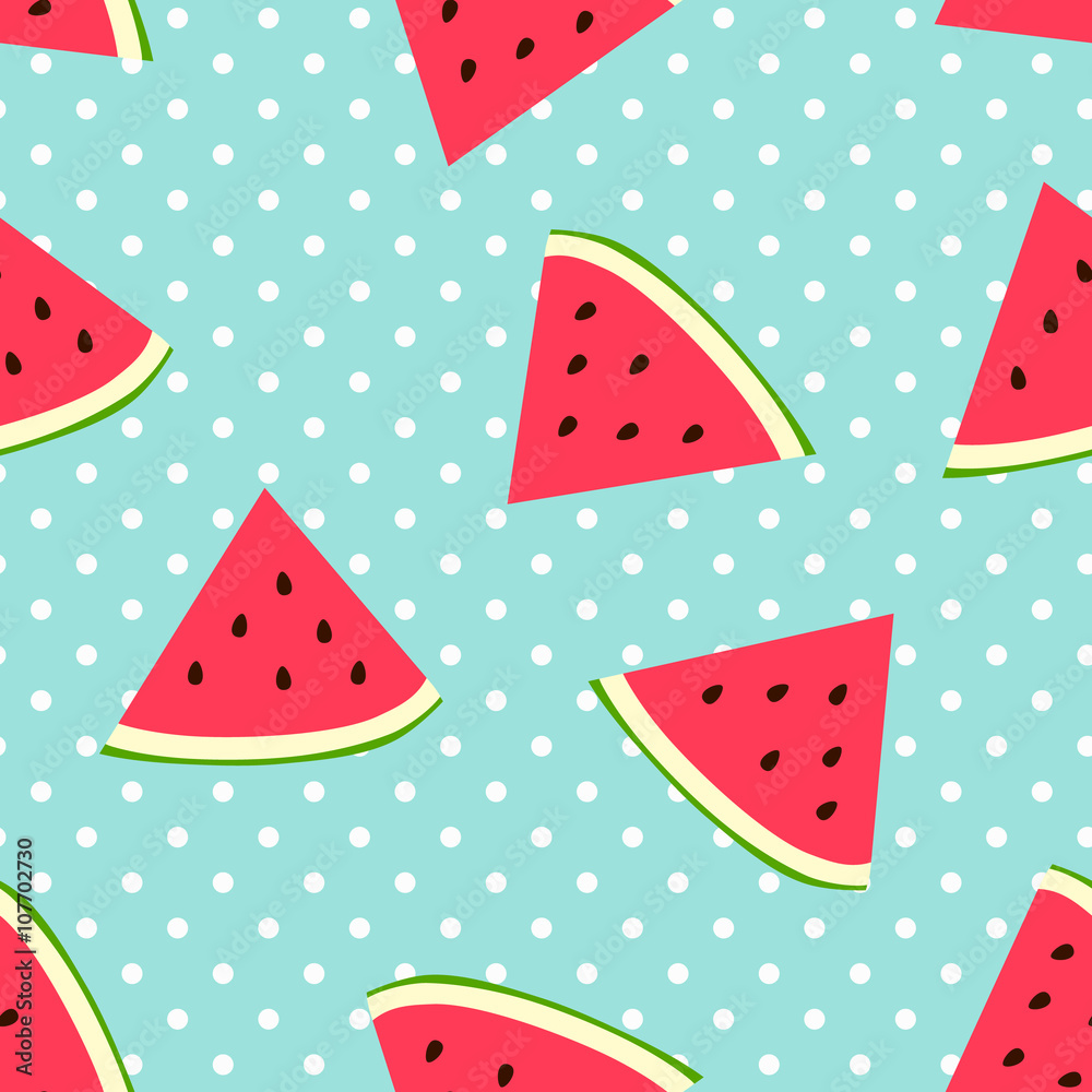 Fototapeta Watermelon seamless pattern