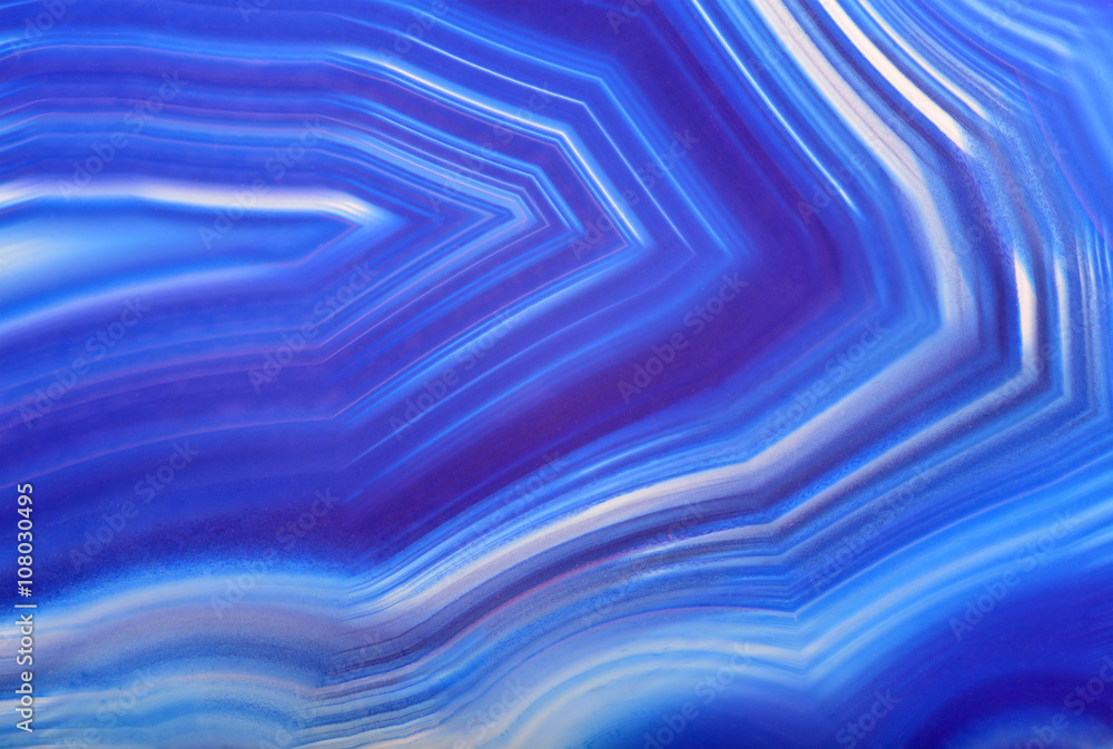 Obraz Tryptyk bright blue agate texture