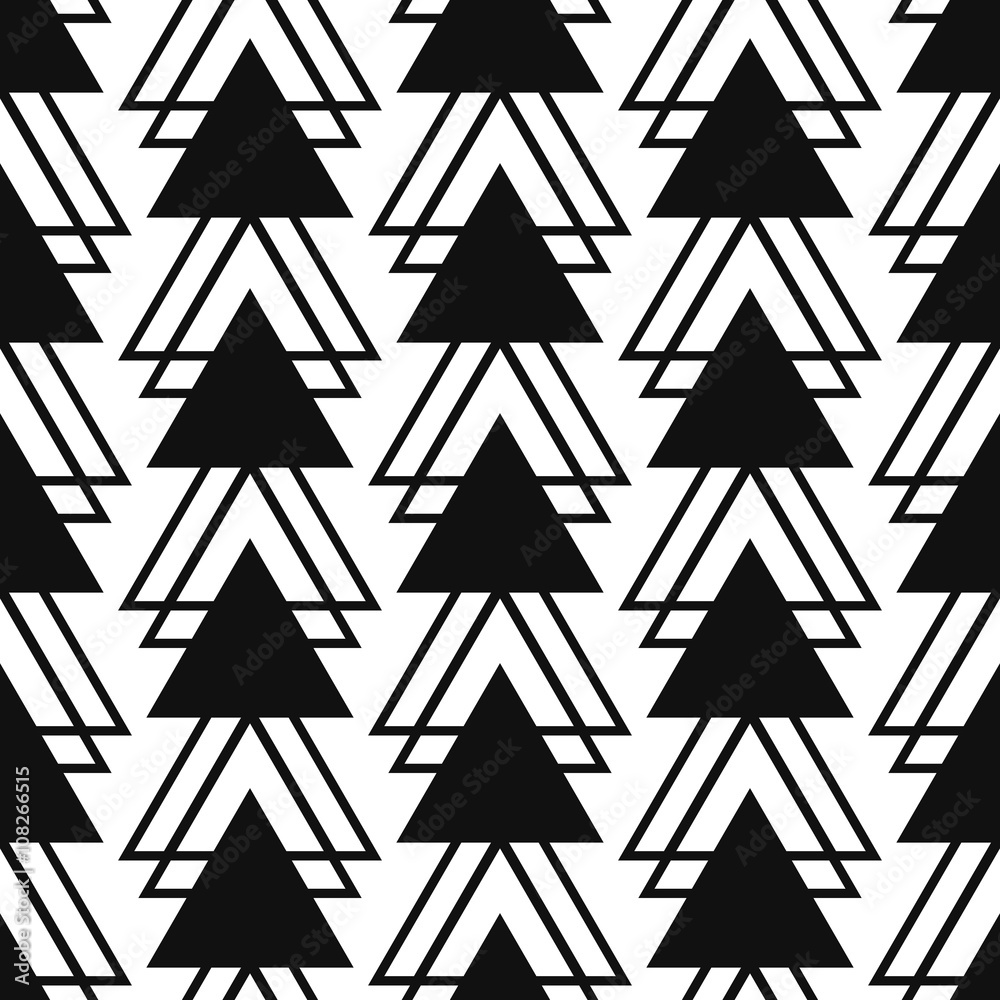 Tapeta Simple triangle shape black