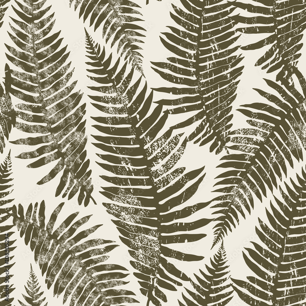Tapeta Seamless pattern of fern.