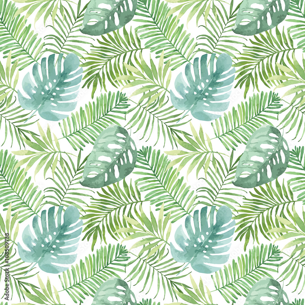 Tapeta Tropical seamless pattern with