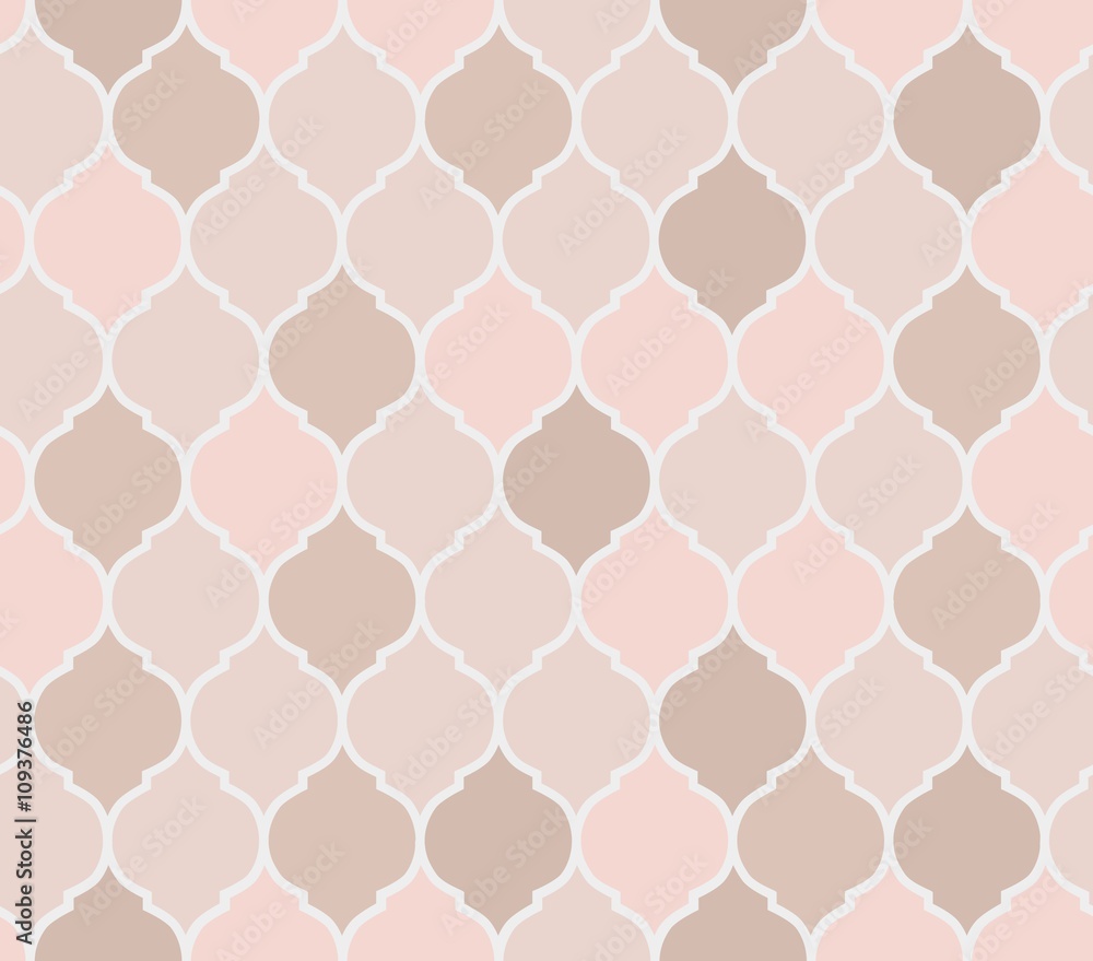 Tapeta Seamless pattern pink tiles,