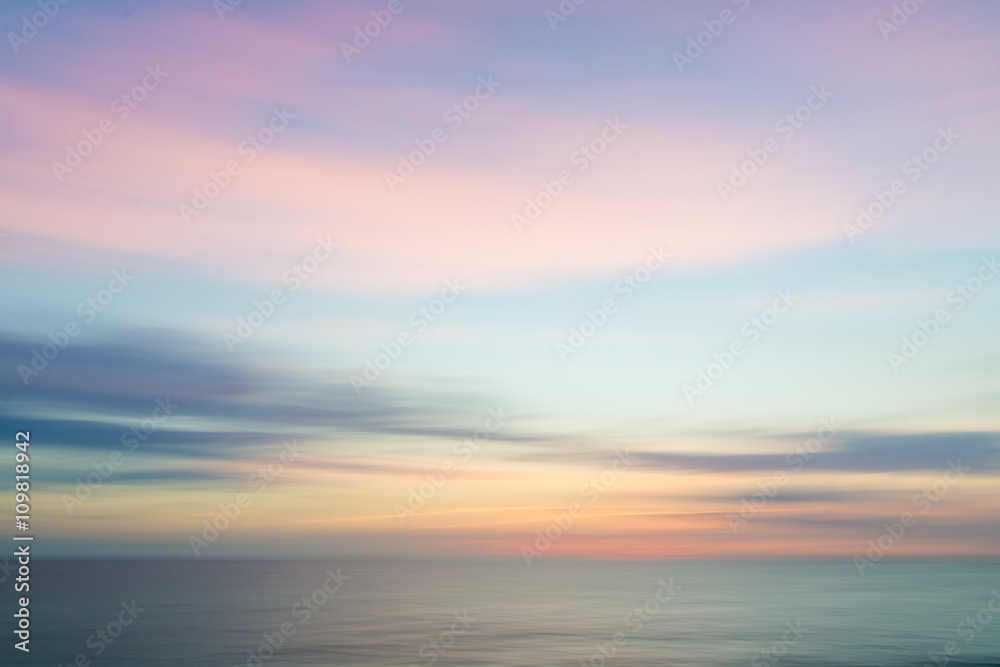 Obraz Tryptyk Blurred defocused sunset sky