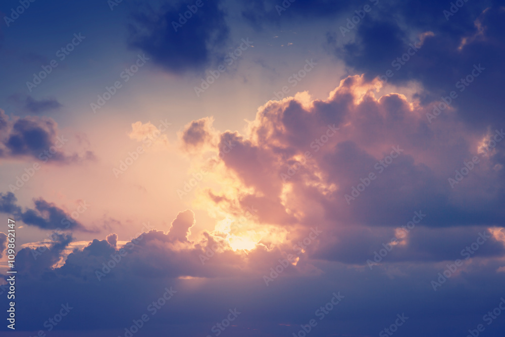 Fototapeta Sunny sky background in