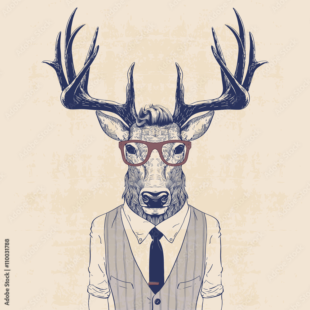 Obraz Tryptyk business deer