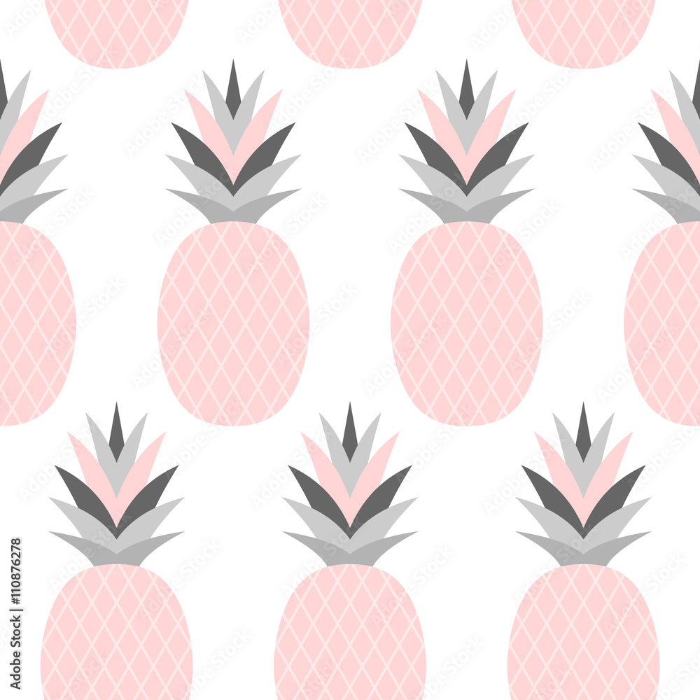 Tapeta Pink Pineapples Pattern