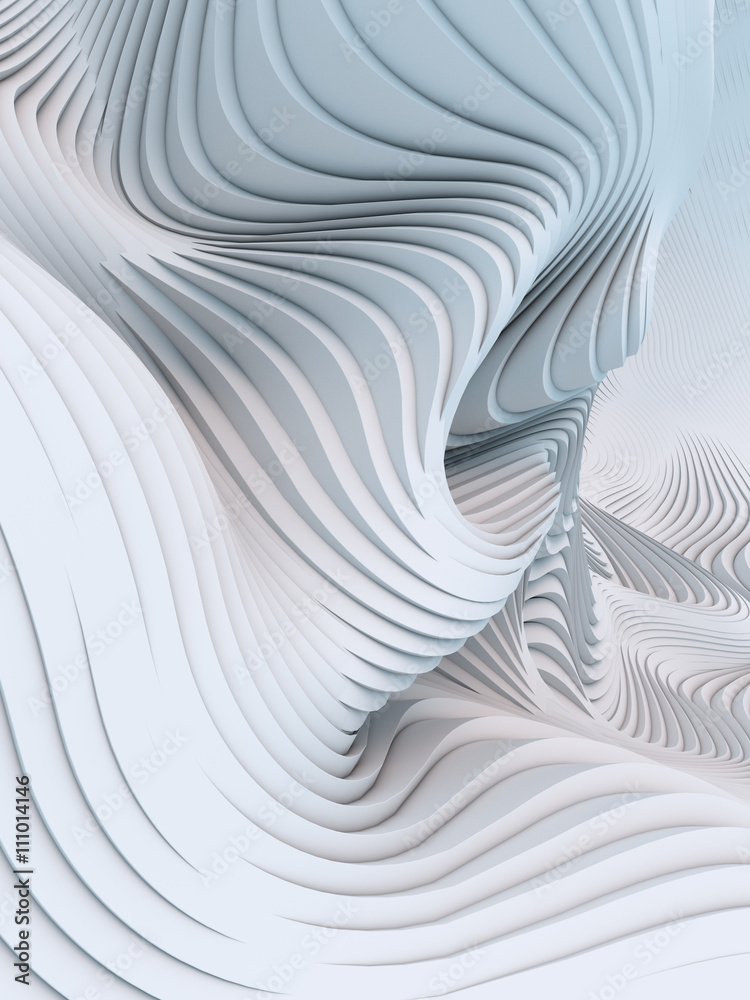 Fototapeta Abstract 3d rendering wavy
