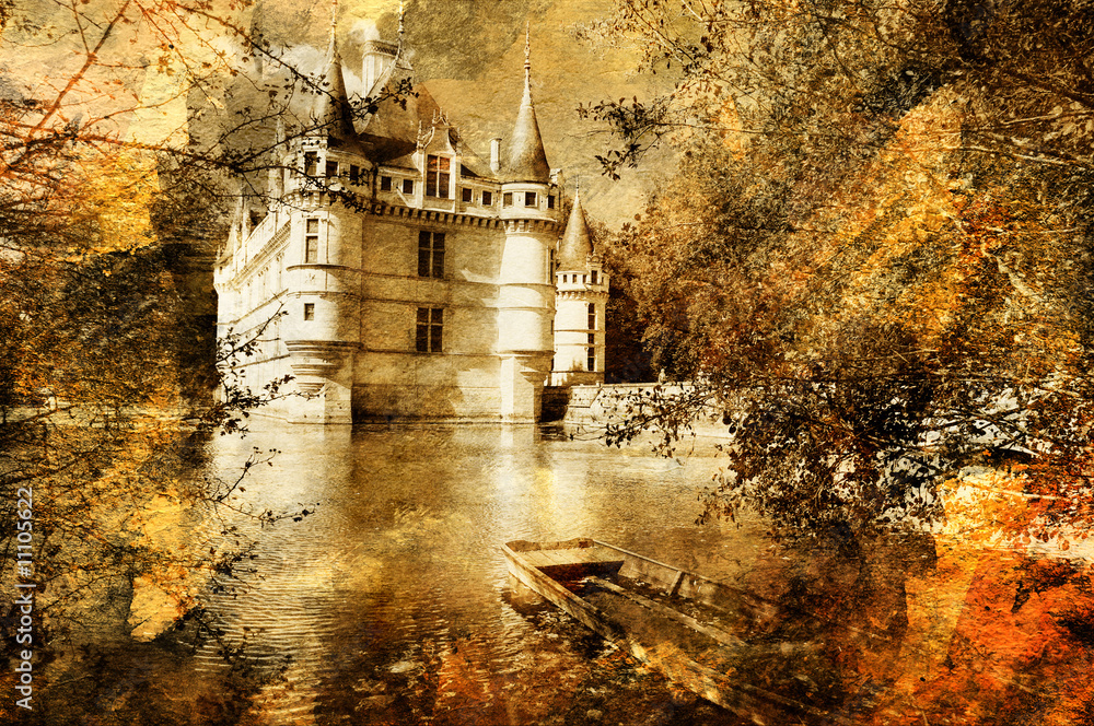 Obraz na płótnie castle - artwork in painting