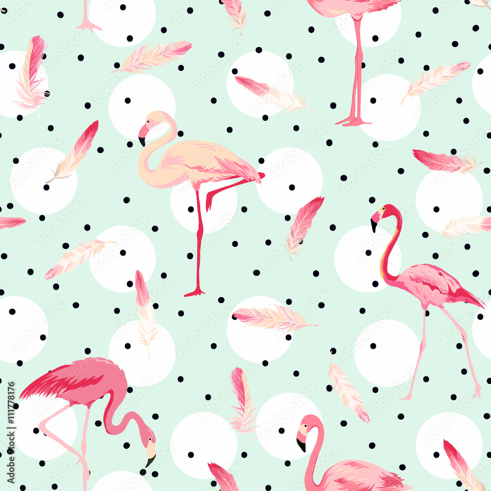 Tapeta Flamingo Bird Background.