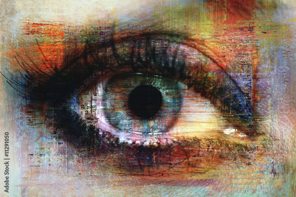 Obraz Tryptyk eye texture