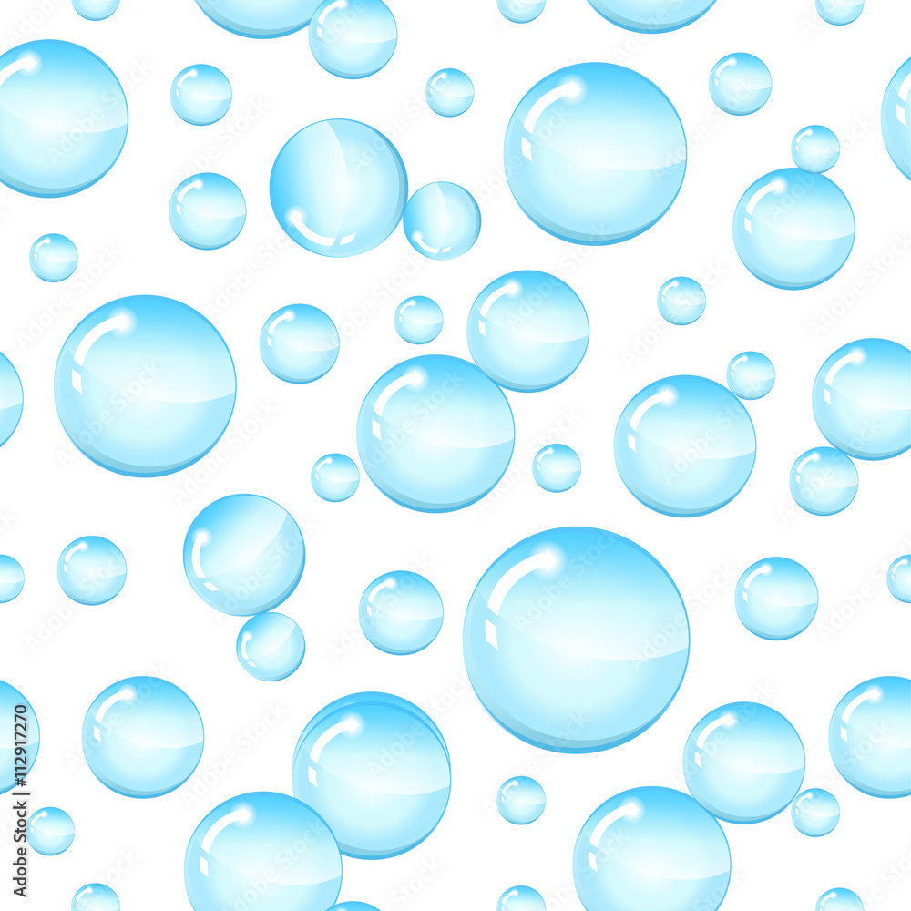 Tapeta Soap bubbles seamless pattern.