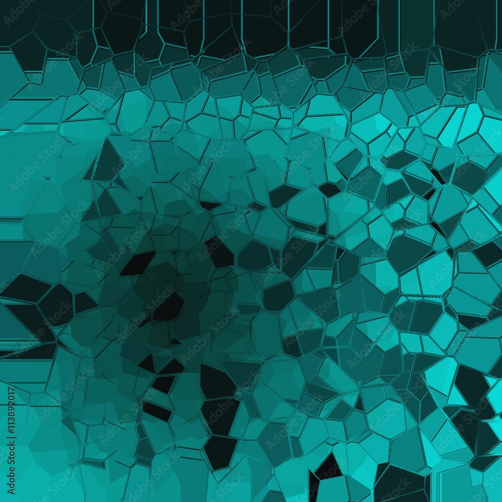 Obraz Tryptyk Abstract blue geometric