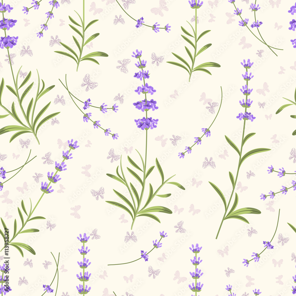 Tapeta Lavender seamless vector