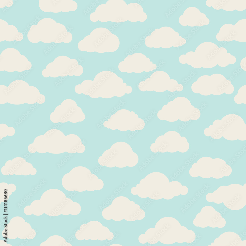 Fototapeta Cloud seamless pattern. Cloudy