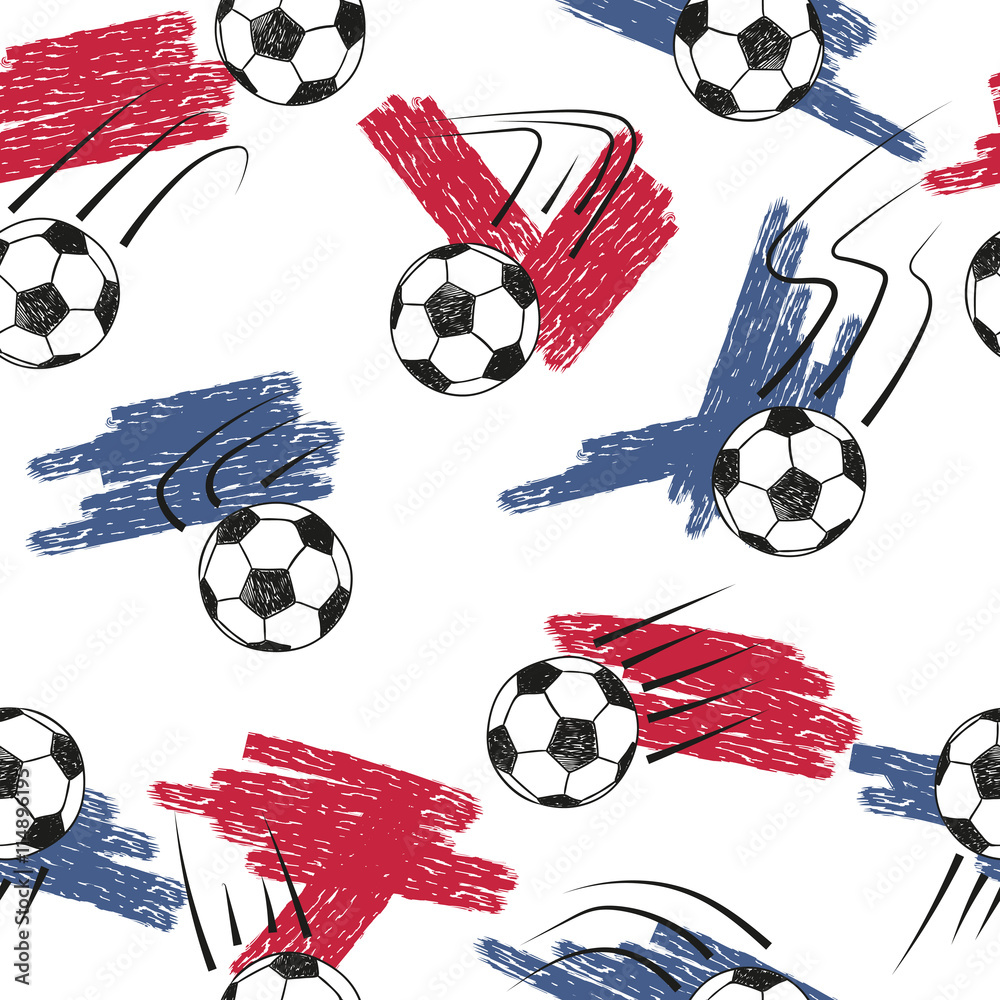 Tapeta Soccer balls seamless pattern