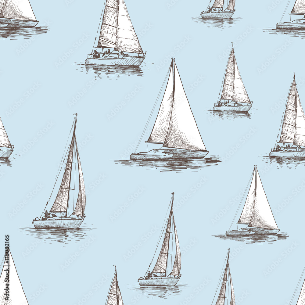 Tapeta pattern of the sailboats