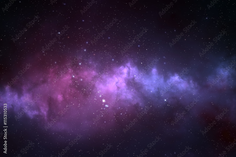 Fototapeta Night sky - Universe filled