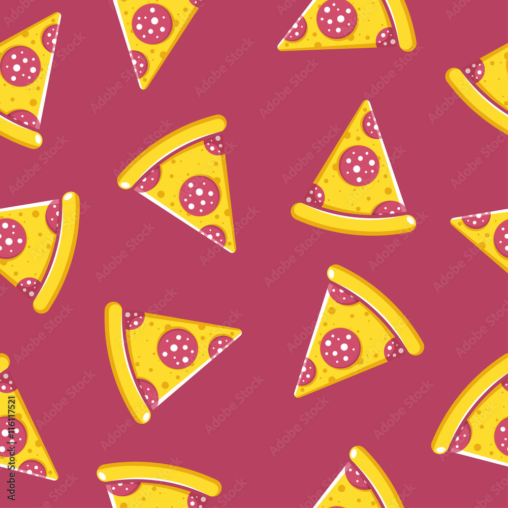 Fototapeta Pattern Pizza time
