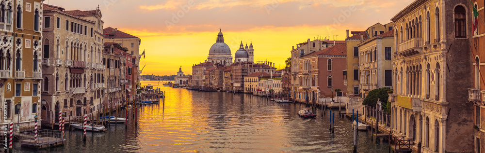 Obraz Kwadryptyk Venice city and canal with