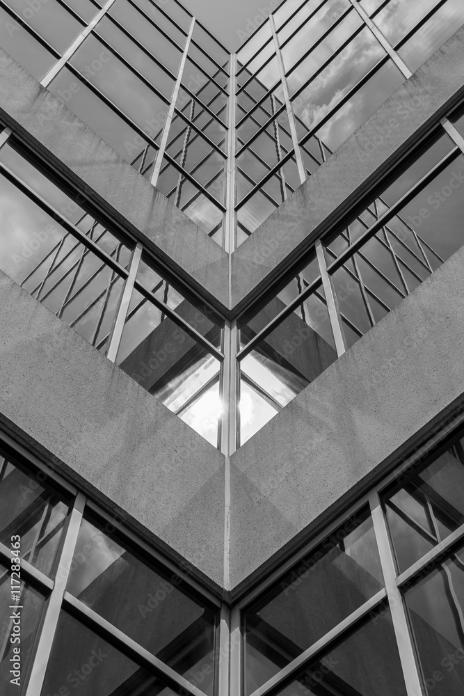 Obraz Dyptyk Urban Geometry, looking up to