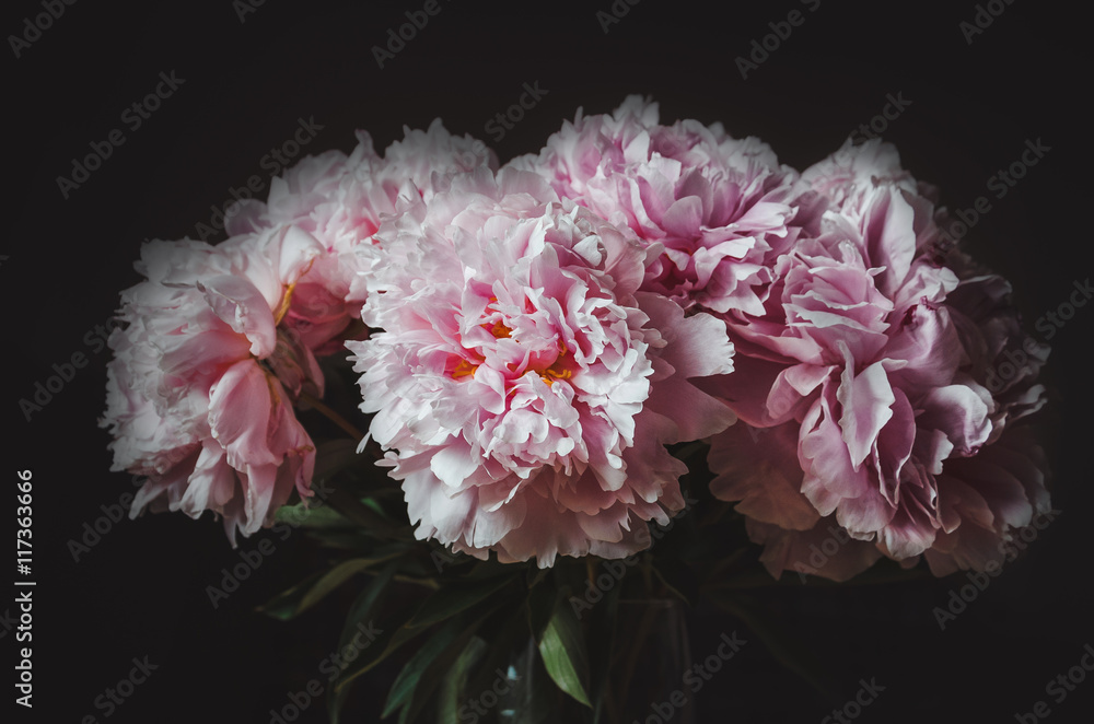 Obraz Kwadryptyk Beautiful bouquet of pink
