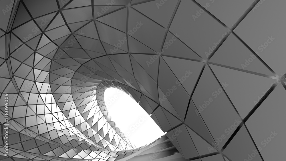 Fototapeta Abstract curve of tunnel