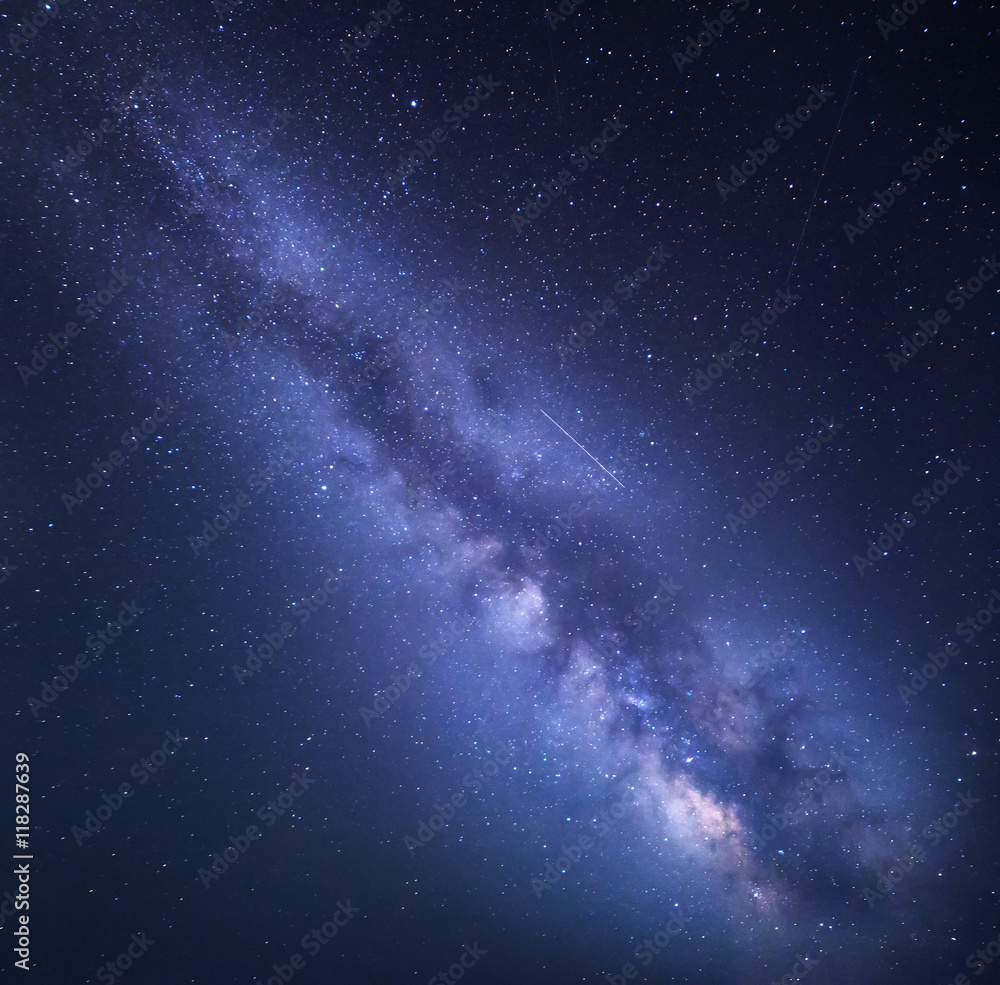 Obraz Tryptyk Night starry sky with Milky
