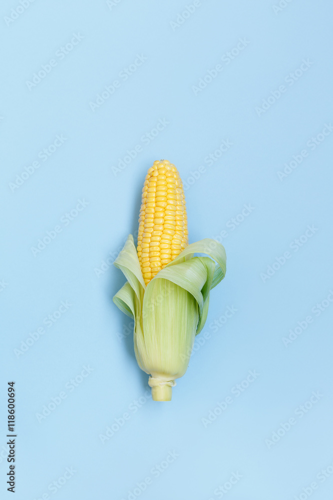 Fototapeta Fresh corn on the cob on a