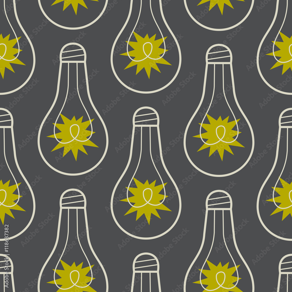 Tapeta Seamless pattern with lamps
